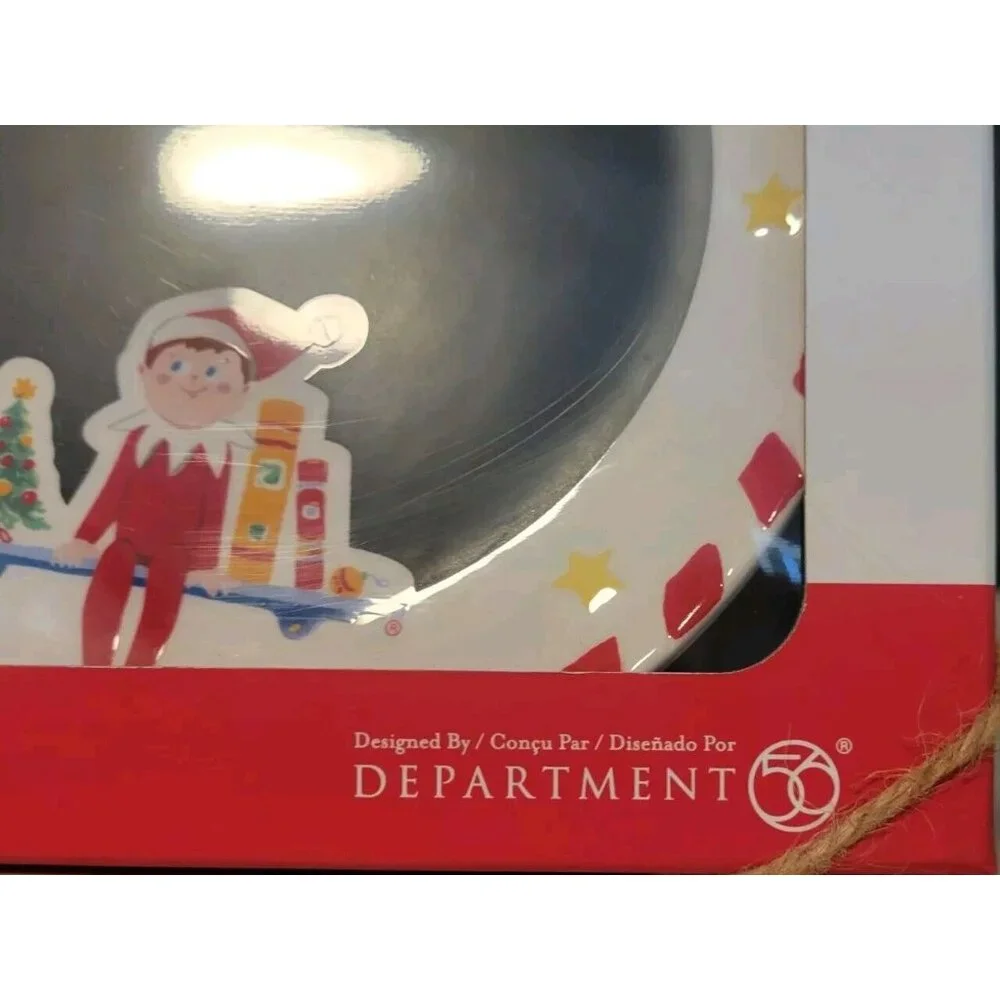 Dept 56 Elf on the Shelf Cookies for Santa Set Plate and Milk‎ Jug New with Box